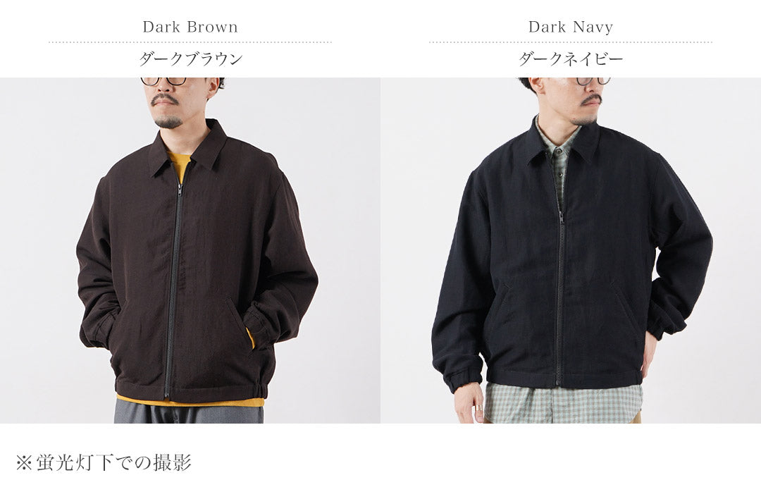 FUJITO / Wool-Linen Serge Zip-Up Blouson