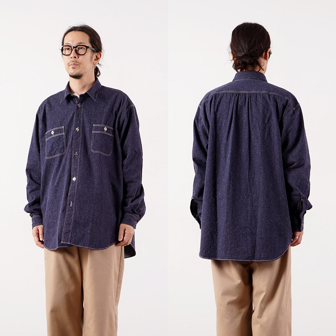 FUJITO / Nep Denim Chambray Oversized Work Shirt
