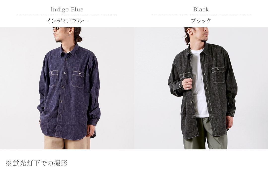 FUJITO / Nep Denim Chambray Oversized Work Shirt