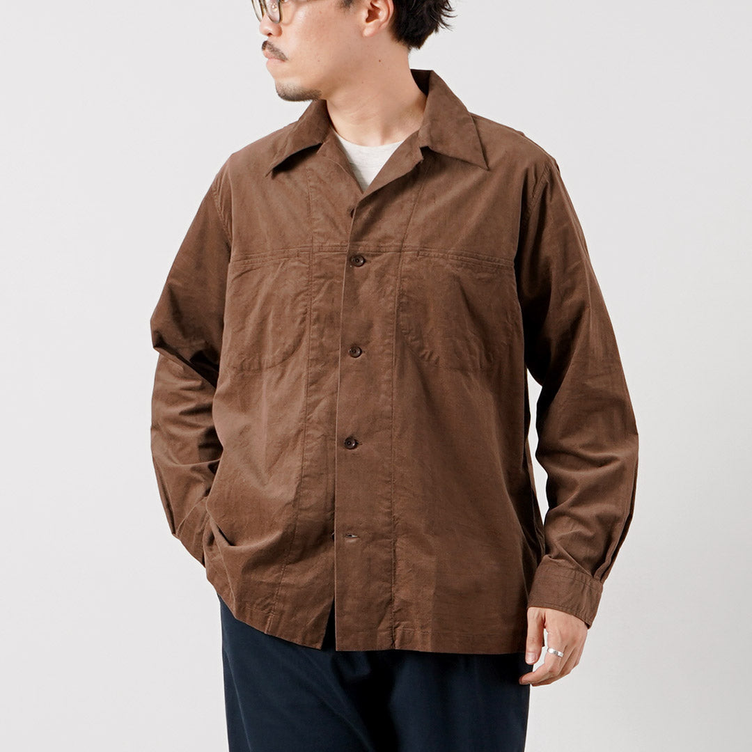 FUJITO / Corduroy Open Collar Shirt