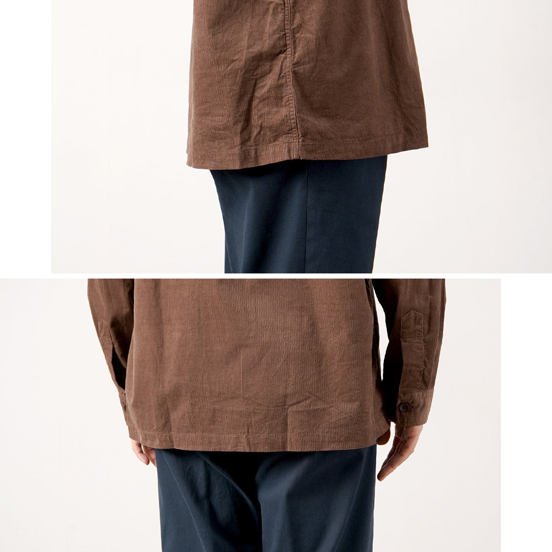 FUJITO / Corduroy Open Collar Shirt