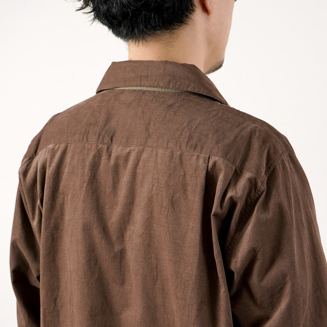 FUJITO / Corduroy Open Collar Shirt