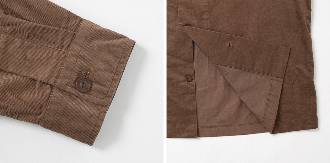 FUJITO / Corduroy Open Collar Shirt