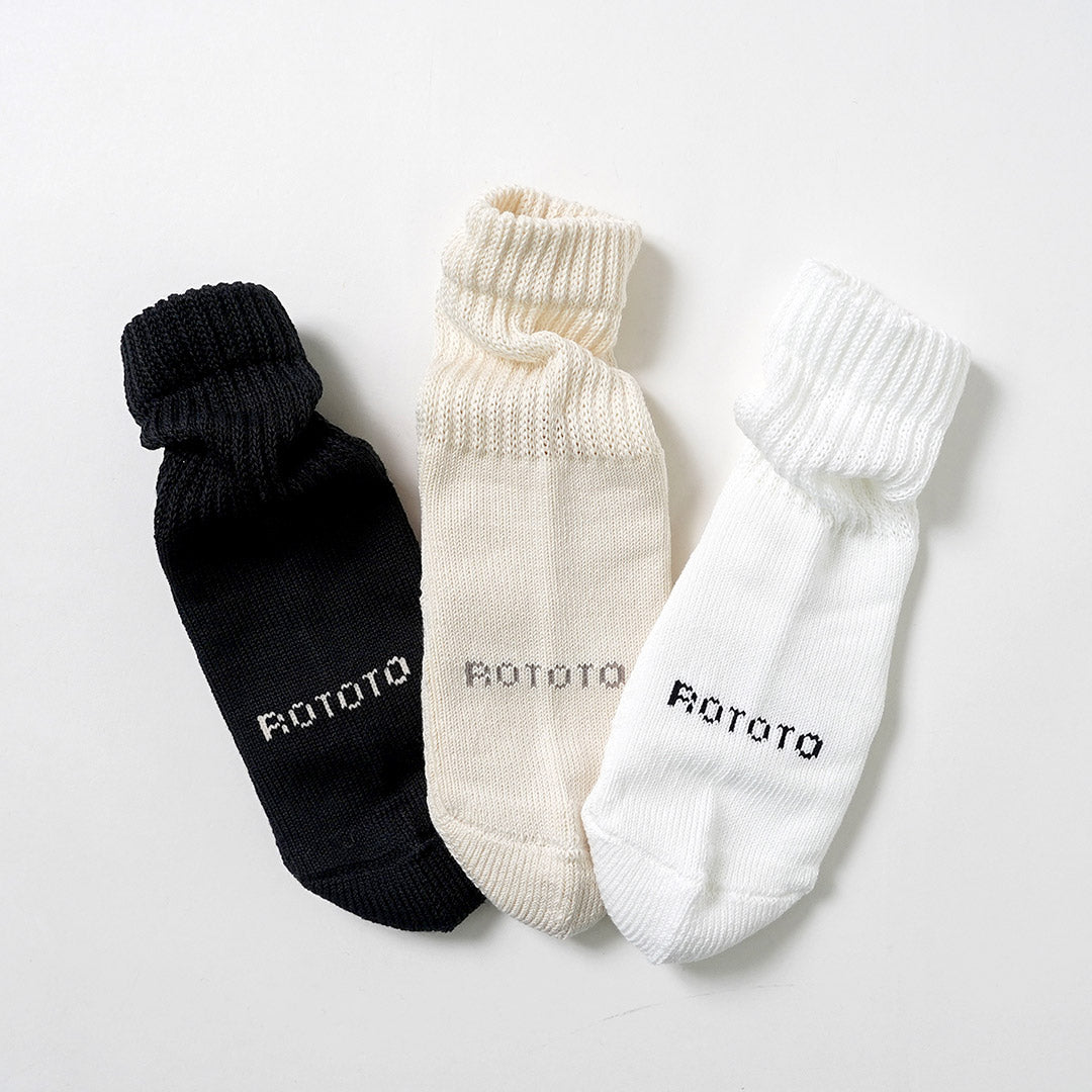 ROTOTO /“有機日常 3 件裝迷你圓襪”