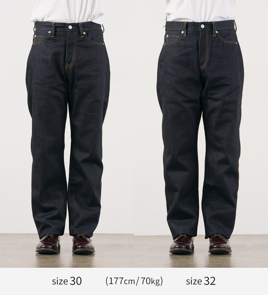 MOMOTARO JEANS / Pantalon en denim droit standard 14,7 oz