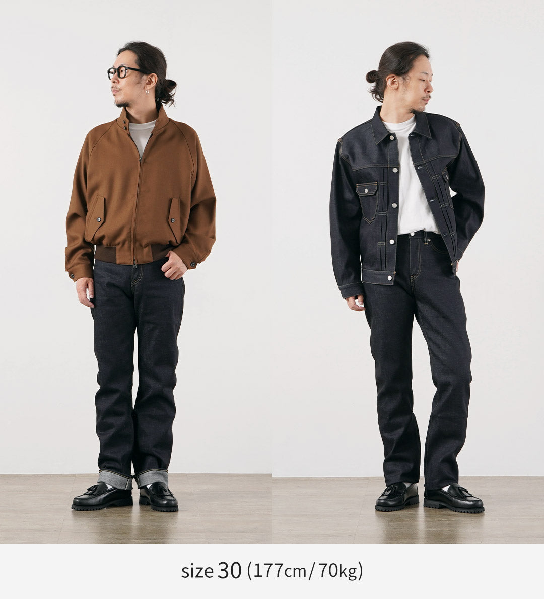 MOMOTARO JEANS / Pantalon en denim droit étroit standard 14,7 oz