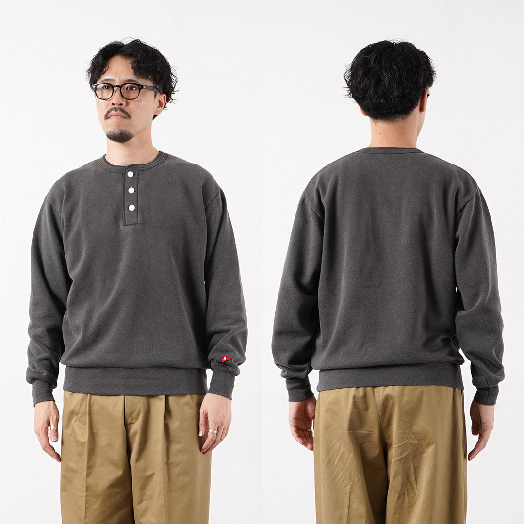 HEALTHKNIT / Classic Sweatshirt Henley Neck (Vintage Finish)