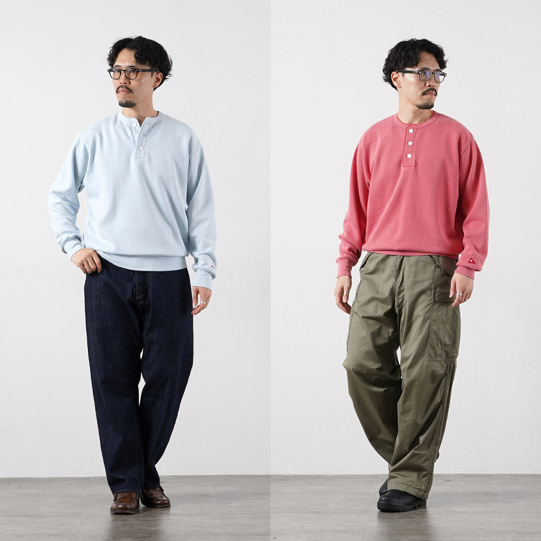 HEALTHKNIT / Classic Sweatshirt Henley Neck (Vintage Finish)