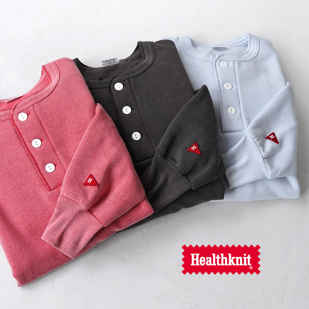HEALTHKNIT / Classic Sweatshirt Henley Neck (Vintage Finish)