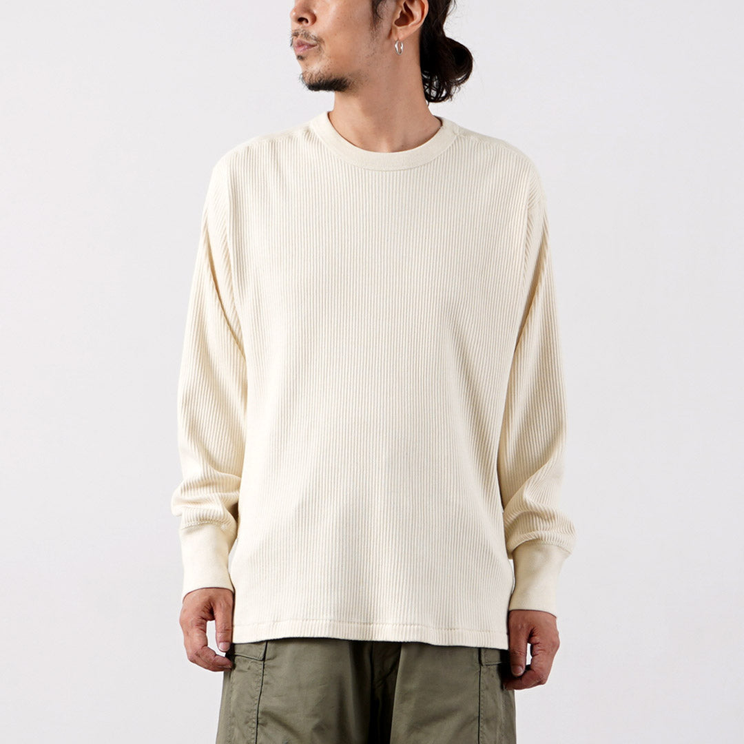 HEALTHKNIT / Army Rib Crewneck Long Sleeve