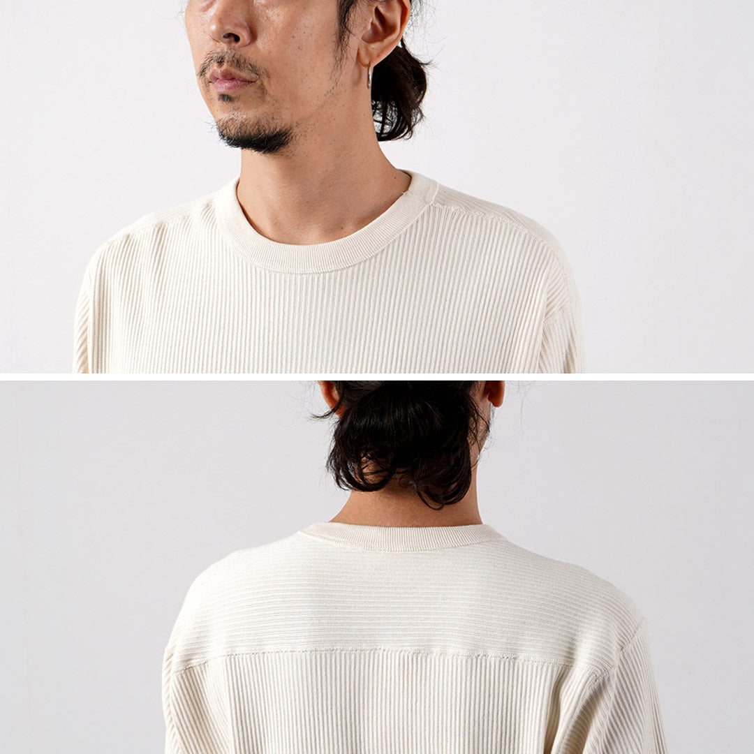 HEALTHKNIT / Army Rib Crewneck Long Sleeve