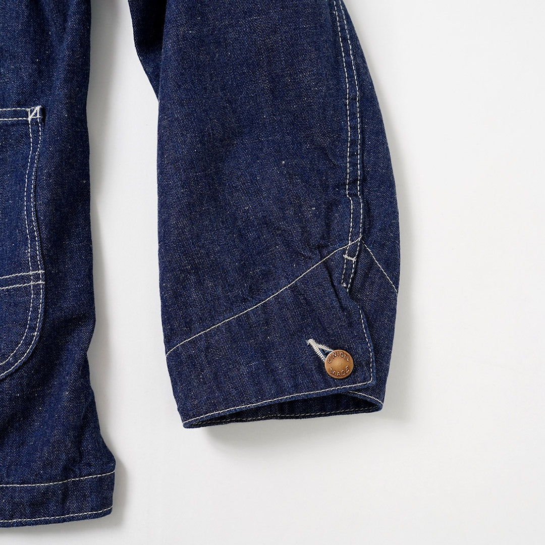 REMI RELIEF / 9.5oz Corduroy Collar Nep Denim Coverall