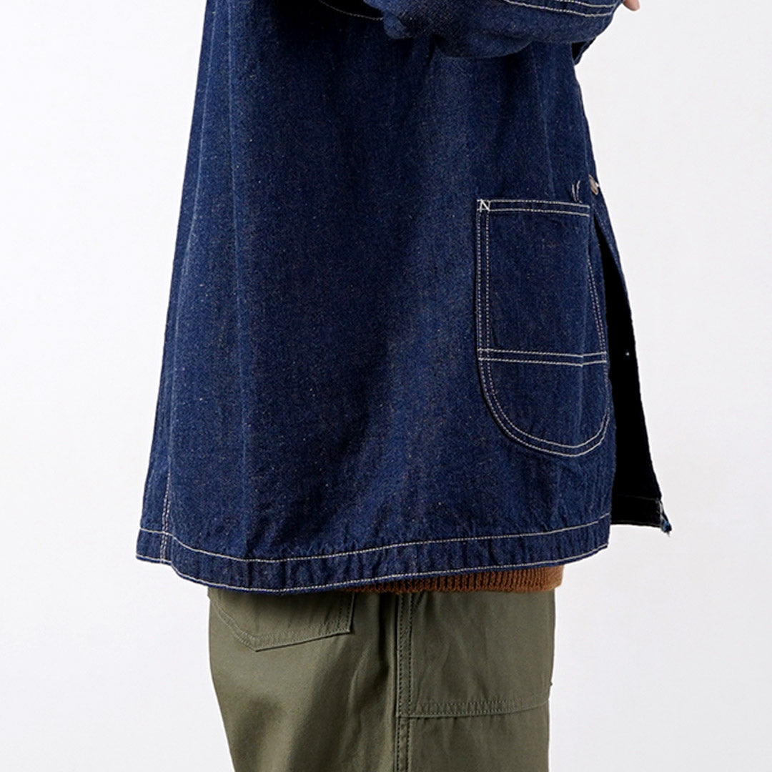 REMI RELIEF / 9.5oz Corduroy Collar Nep Denim Coverall