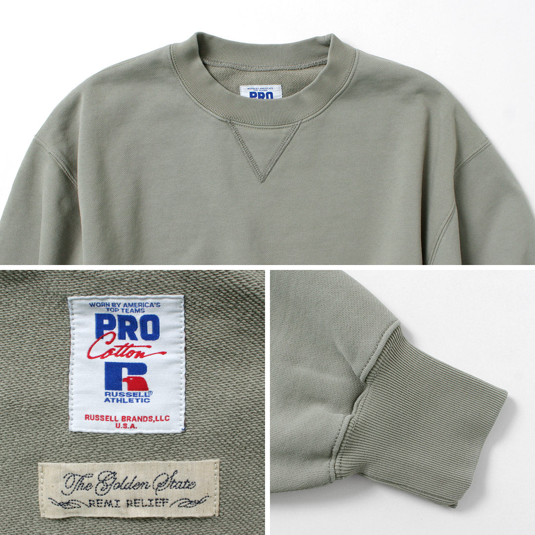 REMI RELIEF / Sweat-shirt à col rond en coton Russell Athletic Body Pro exclusif SP Processed