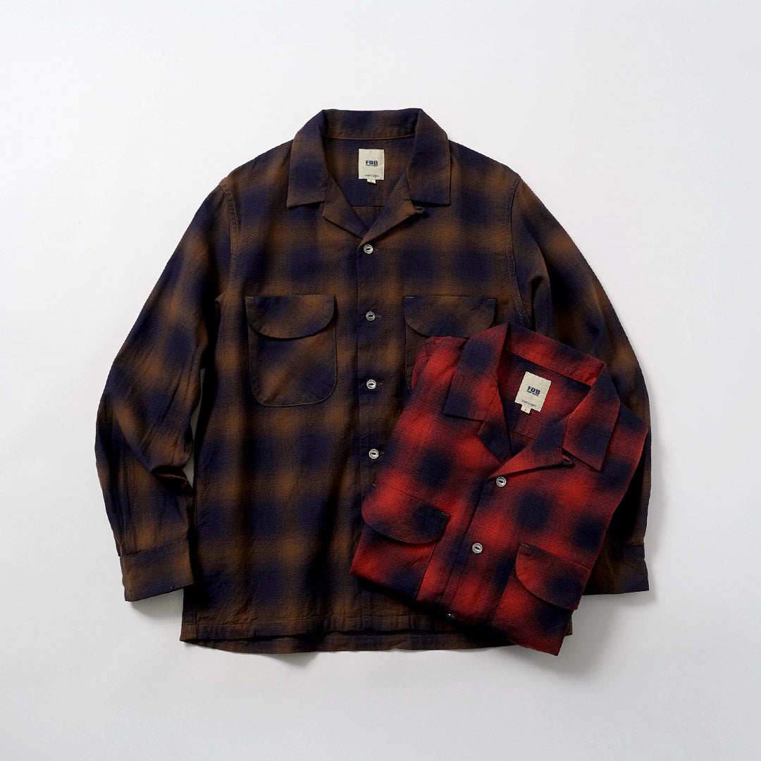FOB FACTORY / F3519 Chemise à col ouvert à carreaux