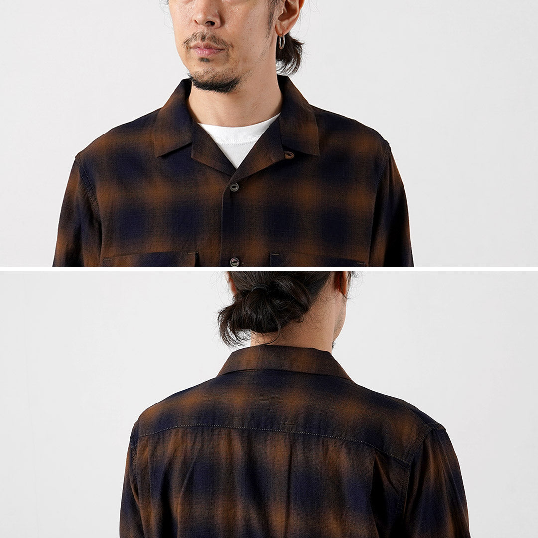 FOB FACTORY / F3519 Chemise à col ouvert à carreaux