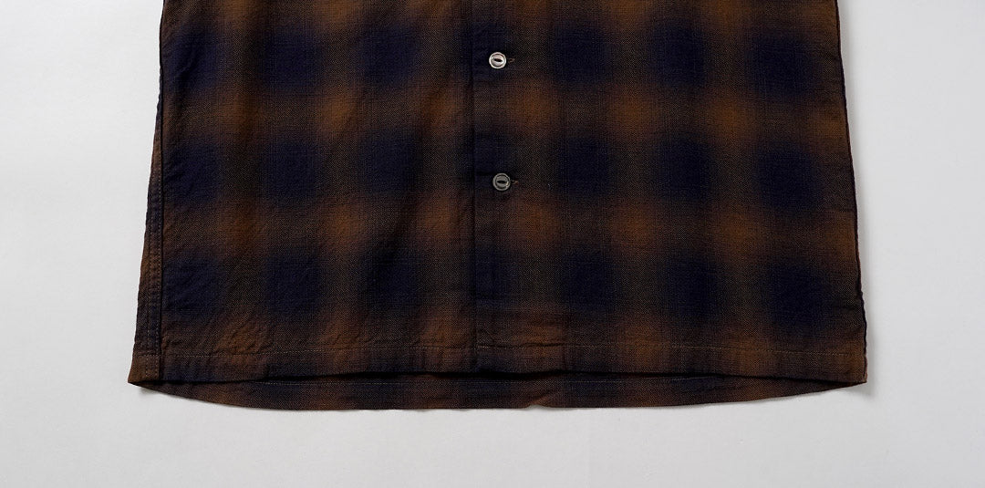 FOB FACTORY / F3519 Chemise à col ouvert à carreaux