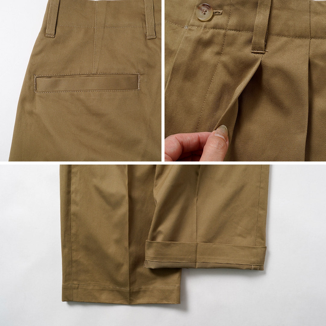 UNIVERSAL PRODUCTS. / 2-Tuck Wide Chino Trousers
