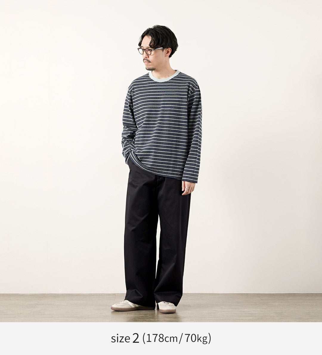 UNIVERSAL PRODUCTS. / Original Striped Long Sleeve T-Shirt