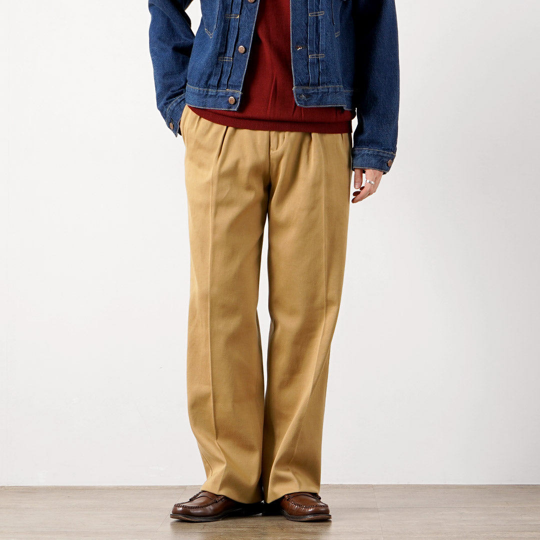 BARNSTORMER / FOB Collaboration Pleated Wide Dobby Chino Pants