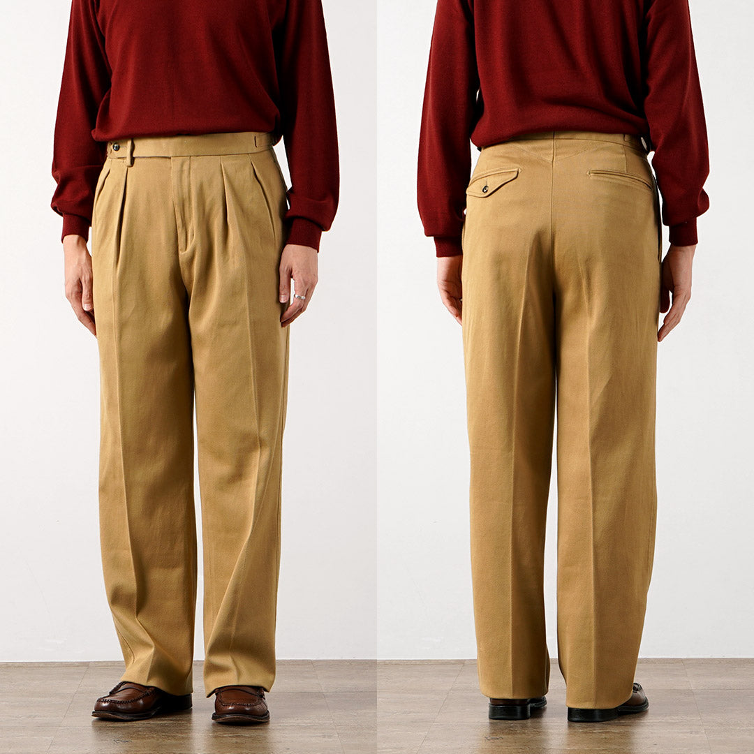 Pantalon chino large plissé Dobby Collaboration BARNSTORMER / FOB