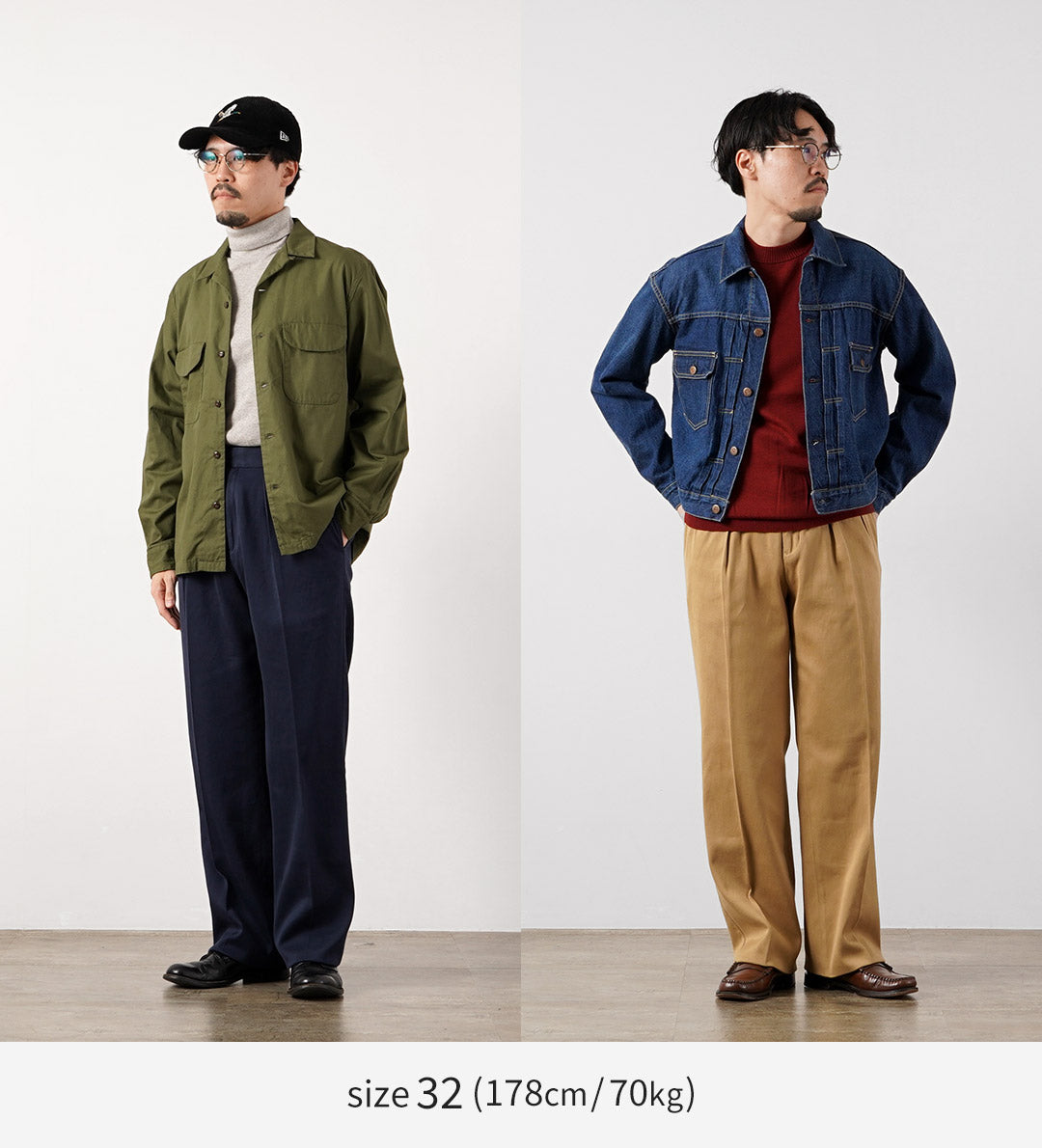 Pantalon chino large plissé Dobby Collaboration BARNSTORMER / FOB