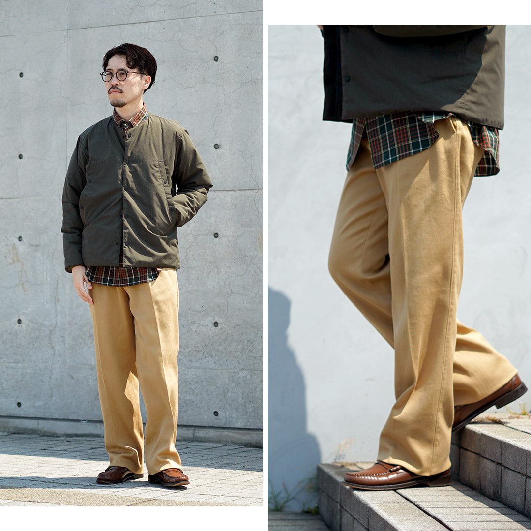Pantalon chino large plissé Dobby Collaboration BARNSTORMER / FOB