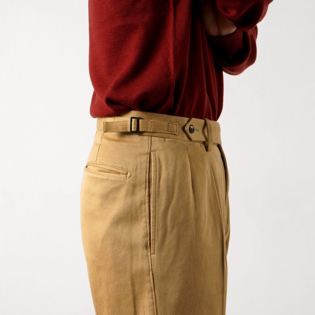Pantalon chino large plissé Dobby Collaboration BARNSTORMER / FOB