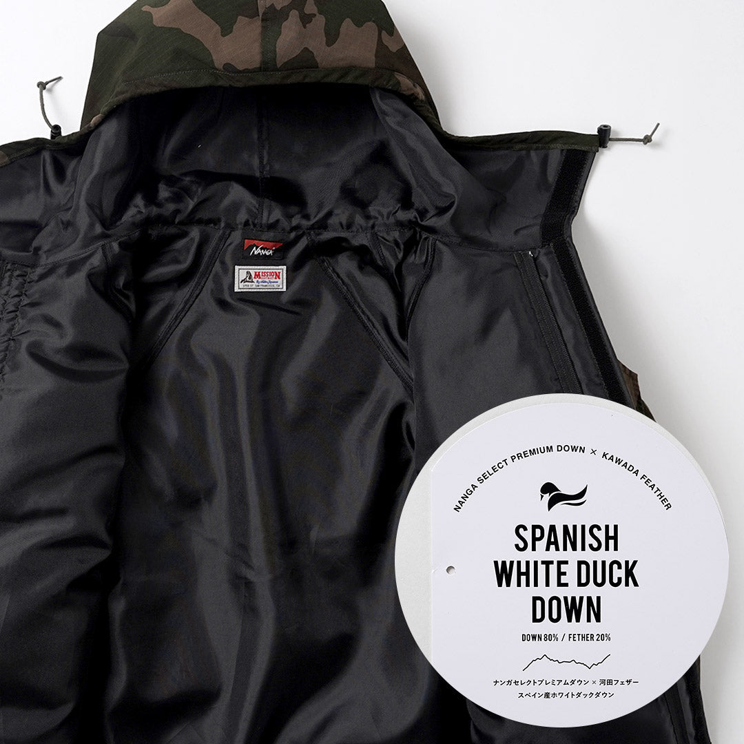 NANGA / 【Limited Production】 MISSION DISTRICT Collaboration Gas Protective Down Jacket