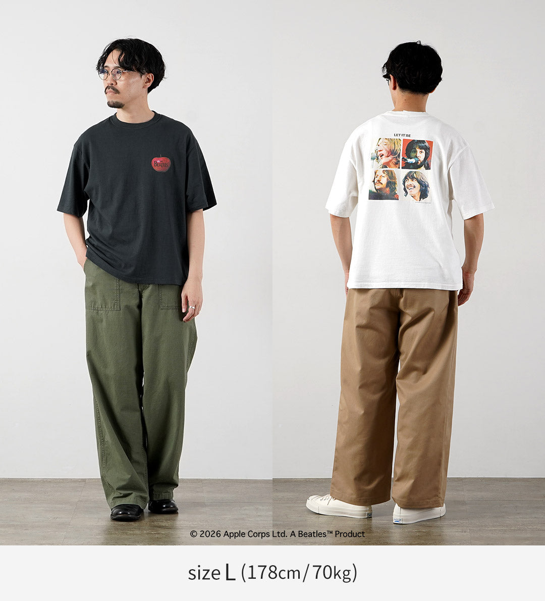 FREE RAGE / 비틀즈 × FREE RAGE Last Release 리사이클 코튼 반팔 티셔츠
