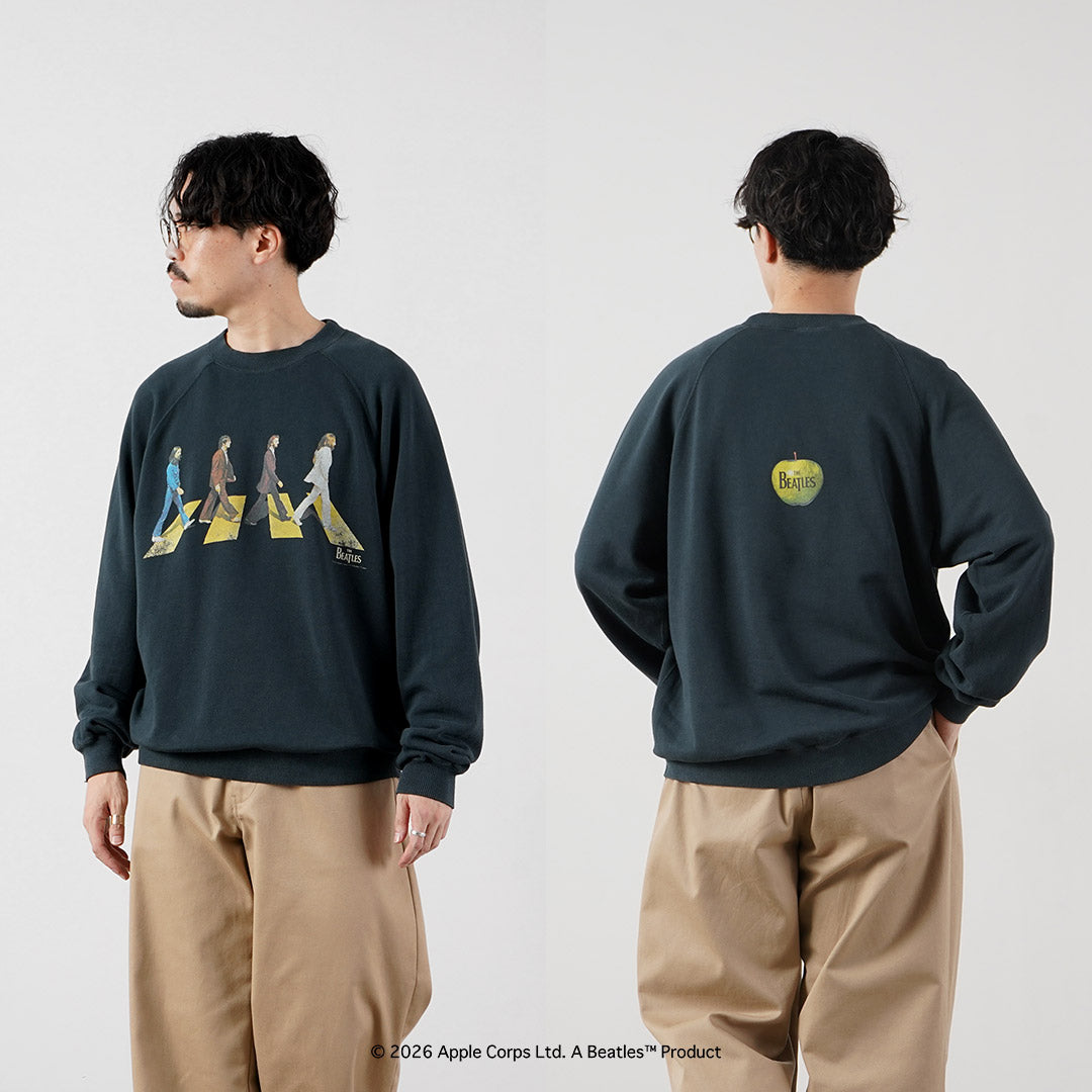 FREE RAGE / 비틀즈 × FREE RAGE Last Recording Raglan Crew 스웨트셔츠