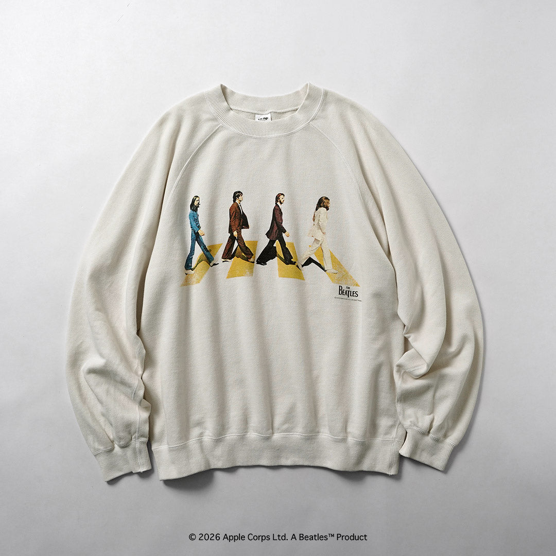 FREE RAGE / 비틀즈 × FREE RAGE Last Recording Raglan Crew 스웨트셔츠