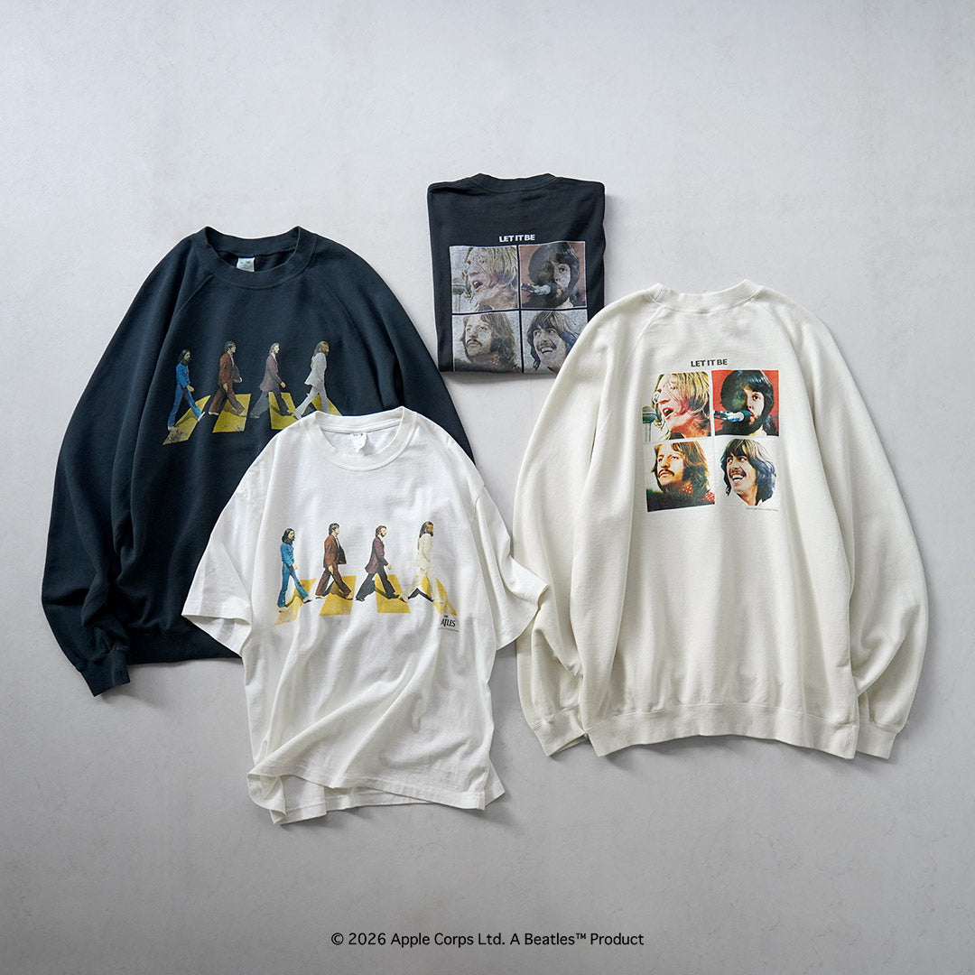 FREE RAGE / 비틀즈 × FREE RAGE Last Recording Raglan Crew 스웨트셔츠