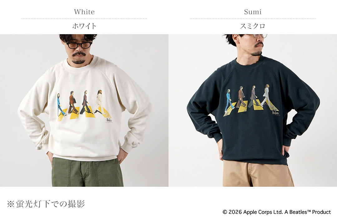 FREE RAGE / 비틀즈 × FREE RAGE Last Recording Raglan Crew 스웨트셔츠