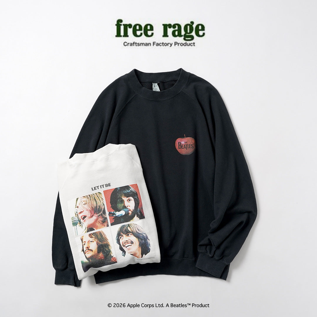 FREE RAGE / 비틀즈 × FREE RAGE Last Release Raglan Crew 스웨트셔츠