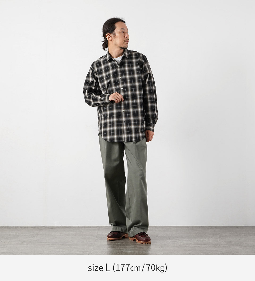 HARROWE HARROWE / 체크 레귤러 칼라 셔츠