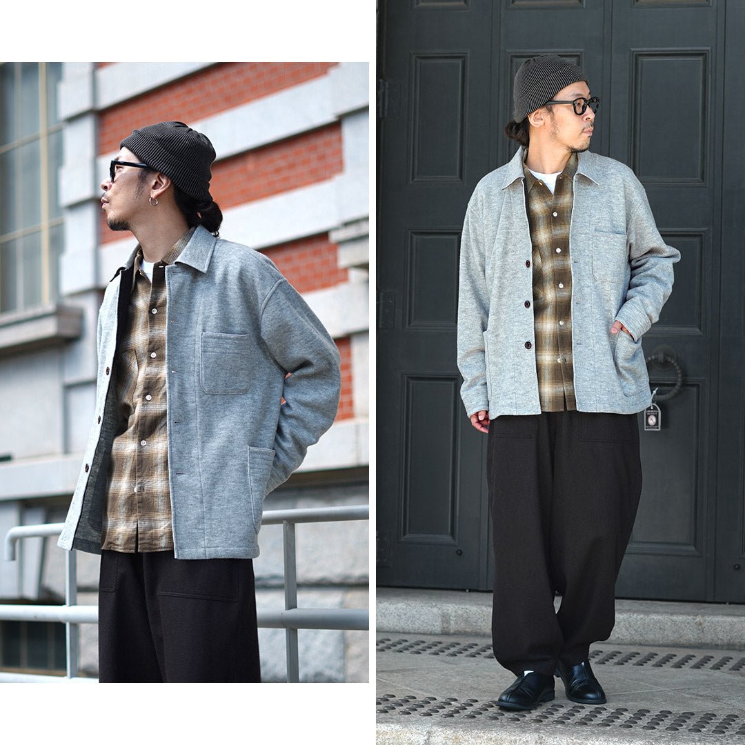 KEMA DESIGNS / Pile Wool Jersey Chore Jacket