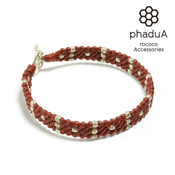 Brazalete de triple cadena de plata phadua / cera