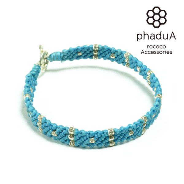 Brazalete de triple cadena de plata phadua / cera