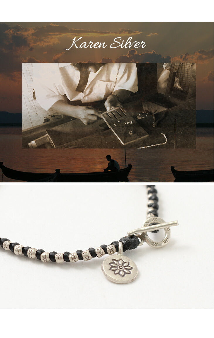 PHADUA / Wax Cord Silver Series Bracelet