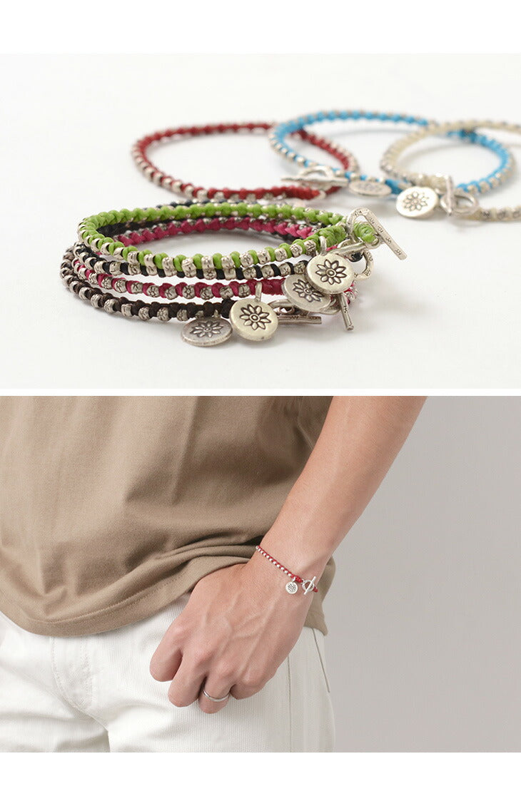 PHADUA / Wax Cord Silver Series Bracelet