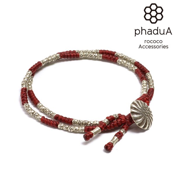 Brazalete de doble cadena Phadua / Wax Cord Concho