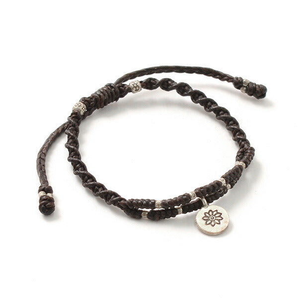 PHADUA / Wax Cord Silver Double-Strand Top Bracelet