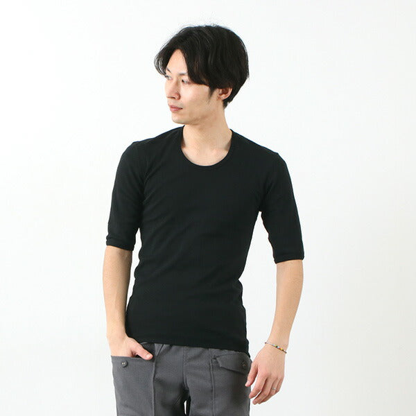 RE MADE IN TOKYO JAPAN / Perfect Inner Half Sleeve U-Neck