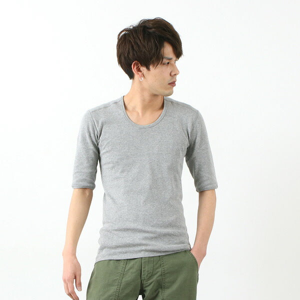 RE MADE IN TOKYO JAPAN / Perfect Inner Half Sleeve U-Neck