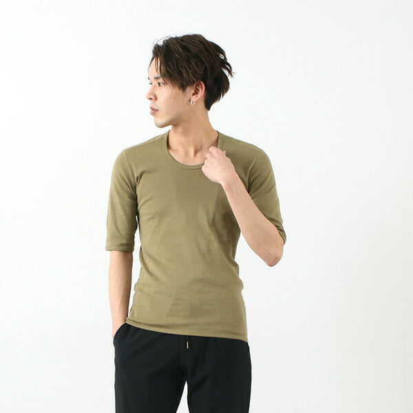 RE MADE IN TOKYO JAPAN / Perfect Inner Half Sleeve U-Neck