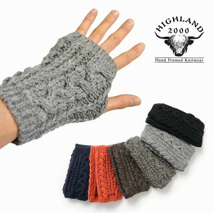 Highland 2000 / câble tricot mittens