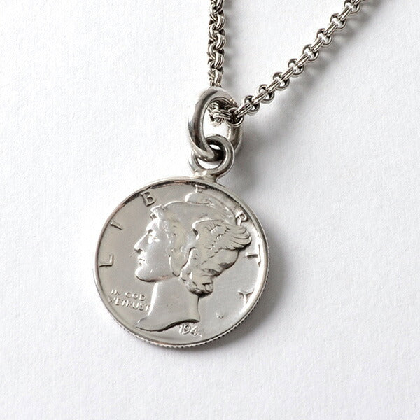 PHADUA / Old coin pendant top US 1 dime