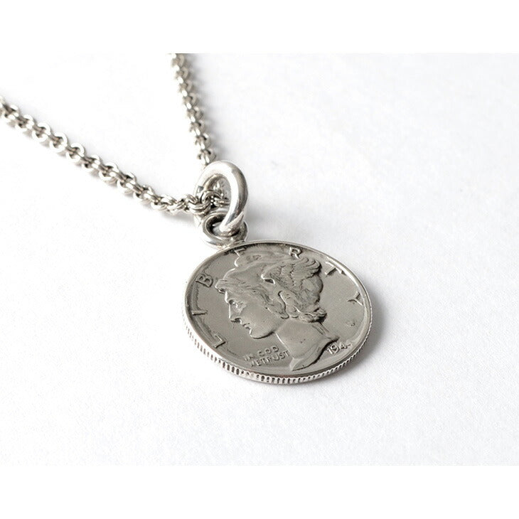 PHADUA / Old coin pendant top US 1 dime