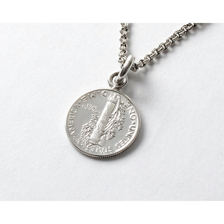 PHADUA / Old coin pendant top US 1 dime